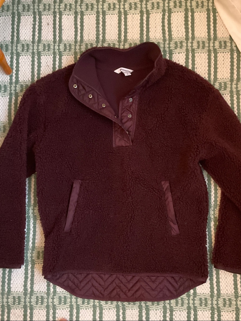 Athleta Women’s Cozy Sherpa Snap Sweatshirt In Spiced Cabaret, Small